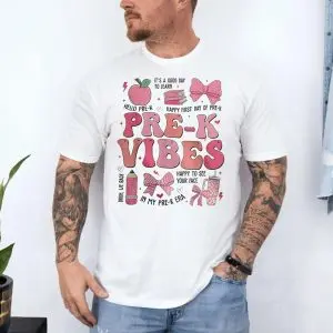 Pre-K Vibes Cute Back to School Teacher T-Shirt 10 Pre K Vibes Cute Back to School Teacher T Shirt 4 1.jpg
