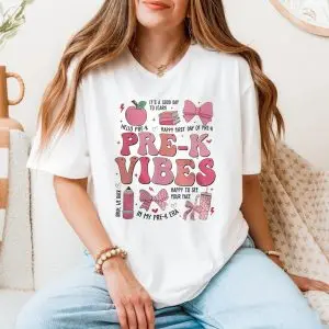Pre-K Vibes Cute Back to School Teacher T-Shirt 11 Pre K Vibes Cute Back to School Teacher T Shirt 5 1.jpg