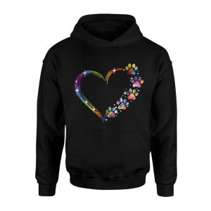 Rainbow Heart Paw Print Love Graphic T Shirt 2 1.jpg