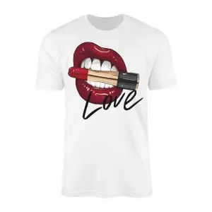 Red Lips Love Bite Lipstick Graphic T Shirt 1 1.jpg