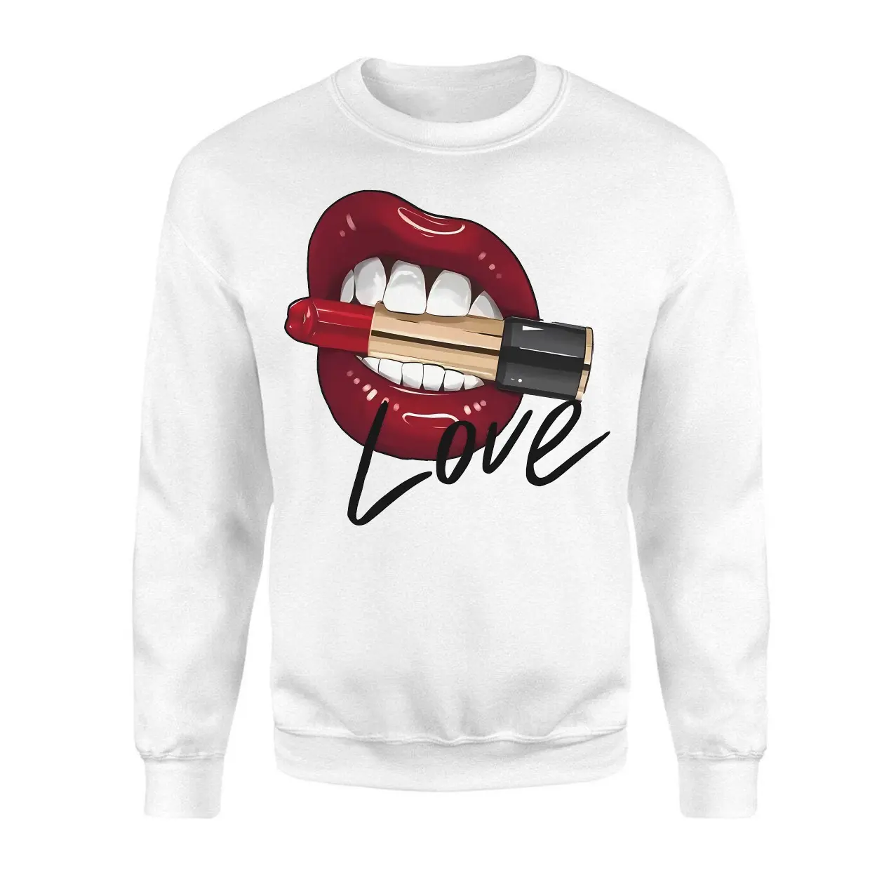 Red Lips Love Bite Lipstick Graphic T-Shirt 3 Red Lips Love Bite Lipstick Graphic T Shirt 3 1.jpg