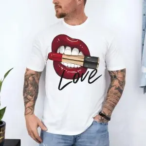 Red Lips Love Bite Lipstick Graphic T-Shirt 10 Red Lips Love Bite Lipstick Graphic T Shirt 4 1.jpg