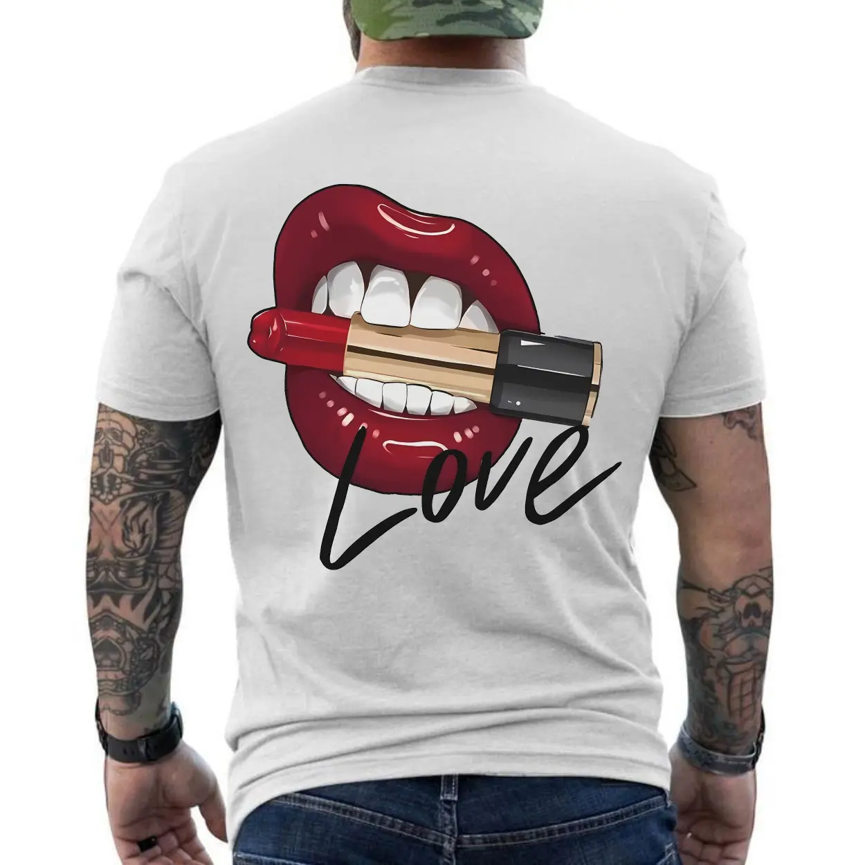 Red Lips Love Bite Lipstick Graphic T-Shirt 6 Red Lips Love Bite Lipstick Graphic T Shirt 6 1.jpg