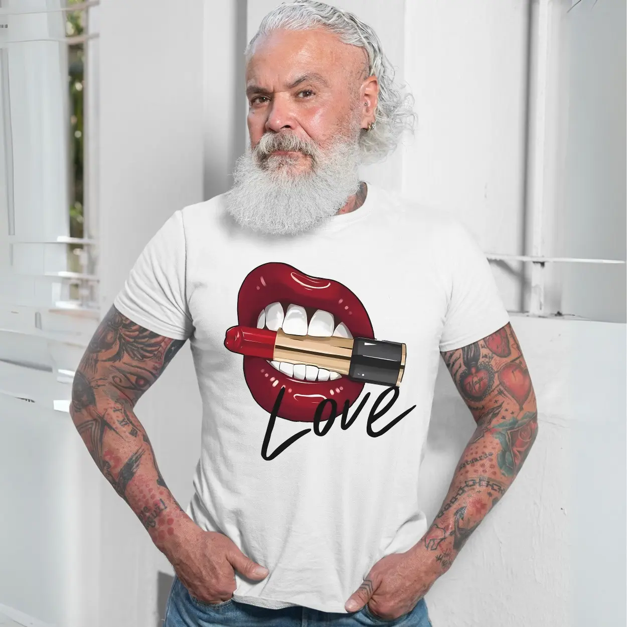 Red Lips Love Bite Lipstick Graphic T-Shirt 7 Red Lips Love Bite Lipstick Graphic T Shirt 7 1.jpg