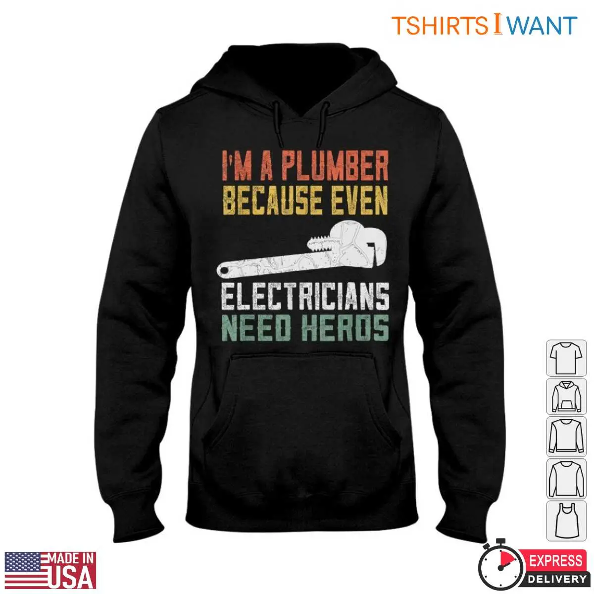 Retro Plumbing T-Shirt: Even Electricians Need Plumber Heroes Graphic Tee 4 Retro Plumbing T Shirt Even Electricians Need Plumber Heroes Graphic Tee 4 1.jpg