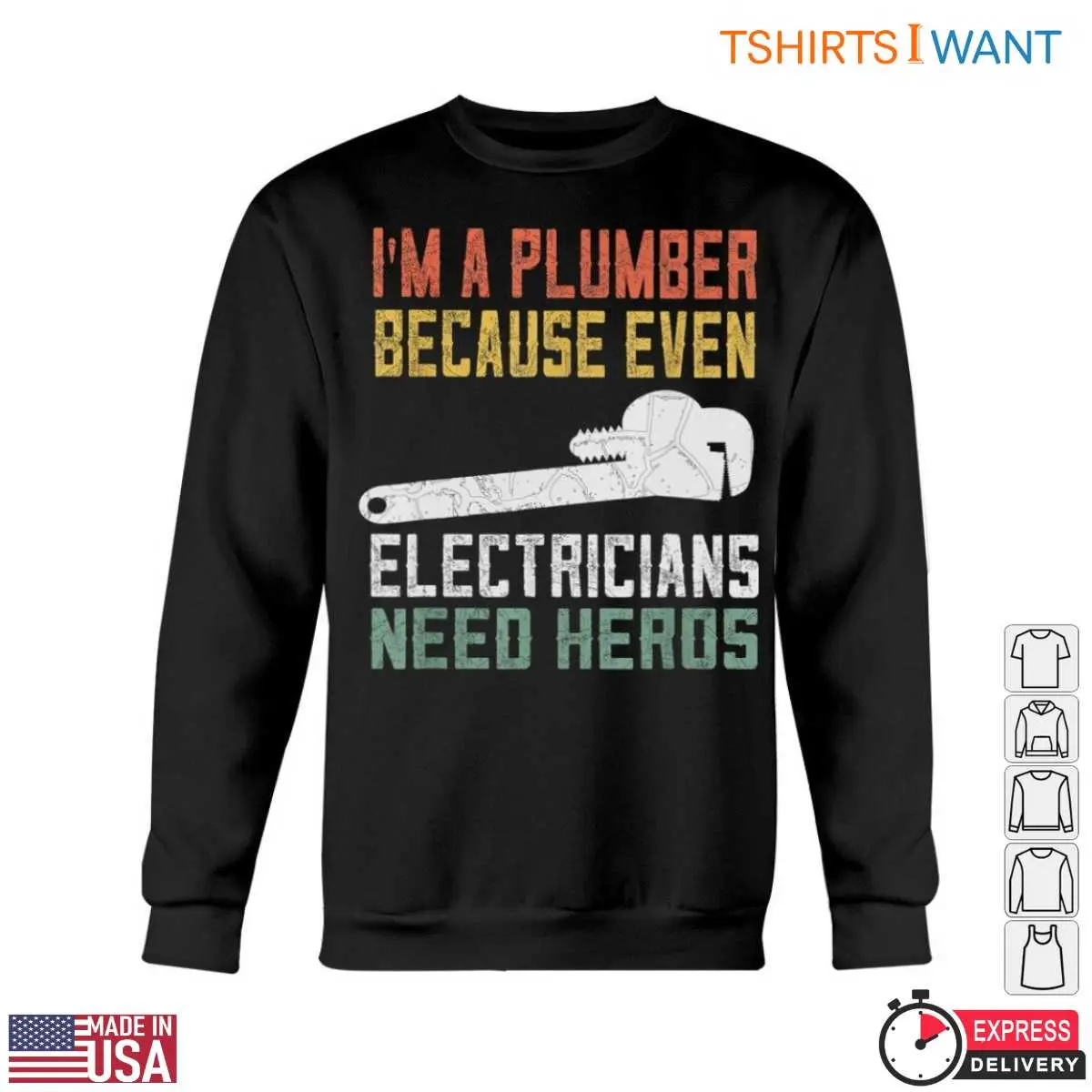 Retro Plumbing T-Shirt: Even Electricians Need Plumber Heroes Graphic Tee 5 Retro Plumbing T Shirt Even Electricians Need Plumber Heroes Graphic Tee 5 1.jpg