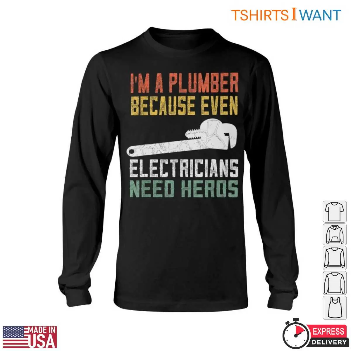 Retro Plumbing T-Shirt: Even Electricians Need Plumber Heroes Graphic Tee 6 Retro Plumbing T Shirt Even Electricians Need Plumber Heroes Graphic Tee 6 1.jpg