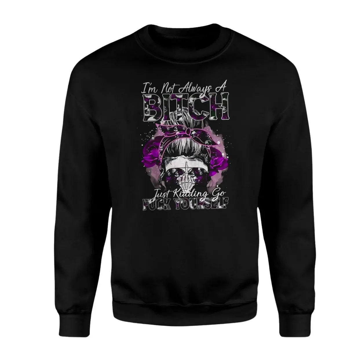 Sarcastic Attitude Quote Skull Graphic T Shirt 3 1.jpg