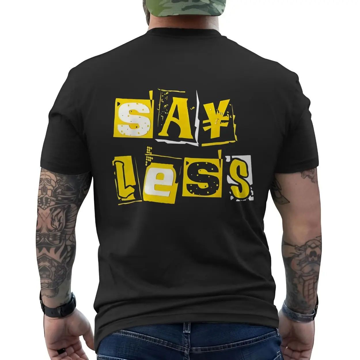 Say Less Bold Yellow Ransom Style Graphic T Shirt 6 1 1.jpg