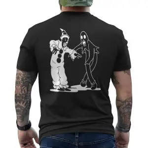 Scary Clown and Ghost Creepy Horror Graphic T-Shirt 12 Scary2BClown2Band2BGhost2BCreepy2BHorror2BGraphic2BT Shirt2B6 lUdwR 1.jpg