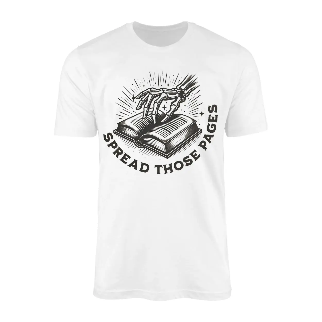 Skeleton Hand Spread Those Pages Funny Book Lover T Shirt 1 1.jpg
