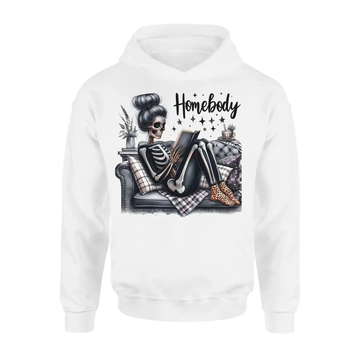 Skeleton Homebody Cozy Reading Graphic T-Shirt 2 Skeleton Homebody Cozy Reading Graphic T Shirt 2 1.jpg