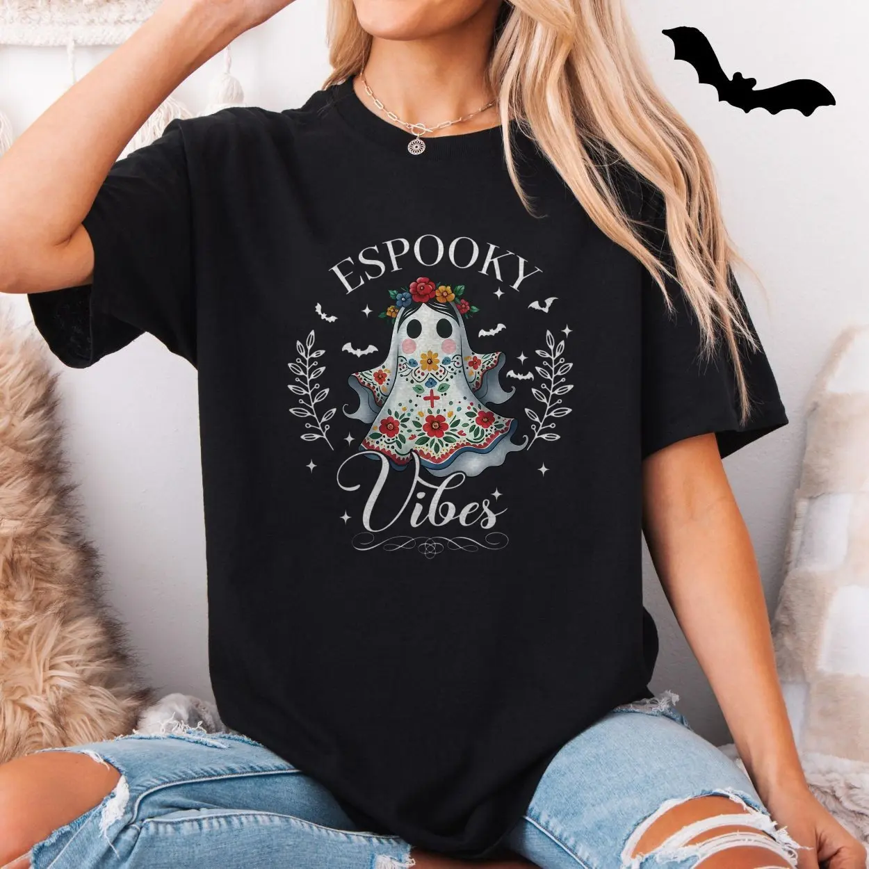 Spooky Ghost Floral Halloween Vibes Graphic T-Shirt 5 Spooky2BGhost2BFloral2BHalloween2BVibes2BGraphic2BT Shirt2B5 pUONJ 1.jpg