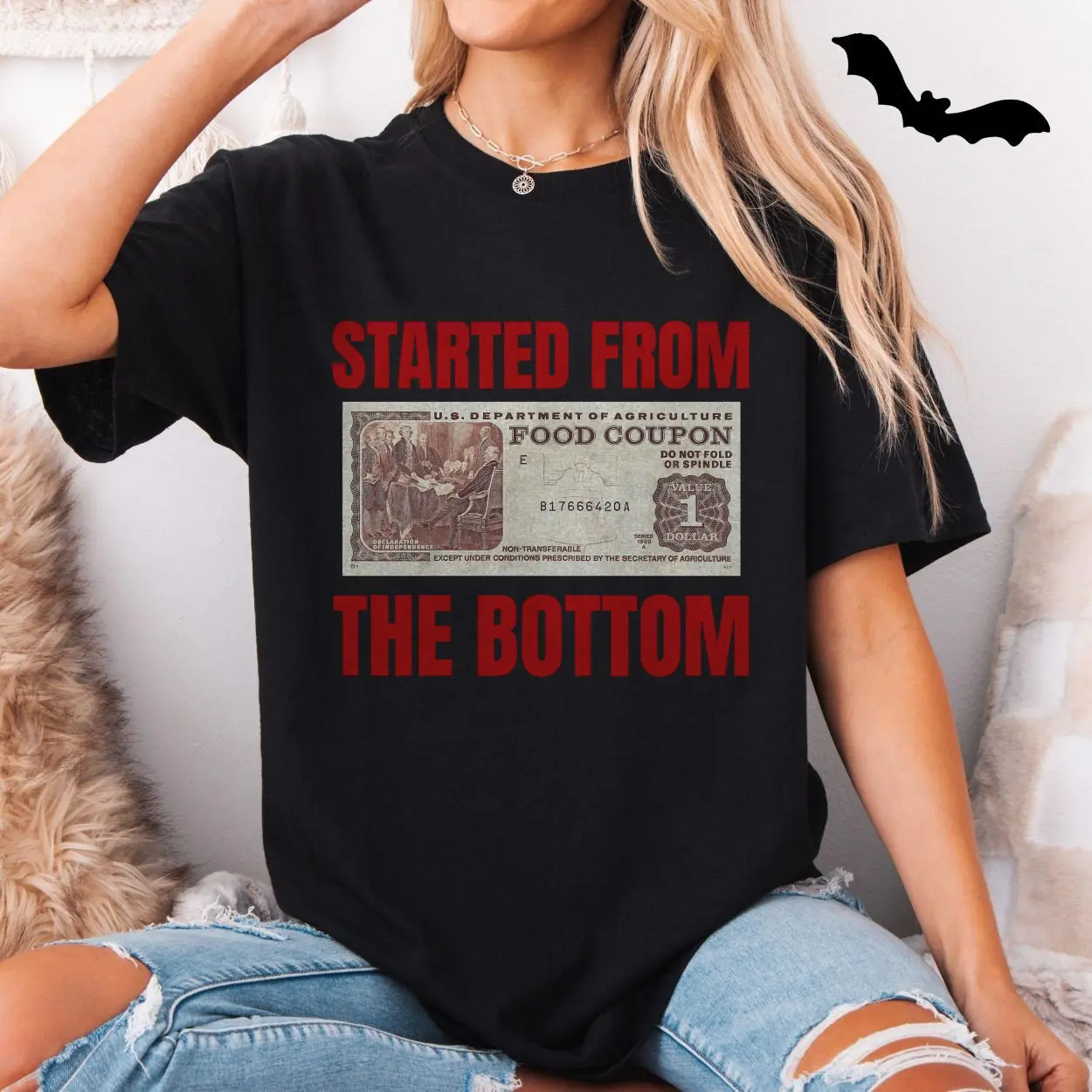 Started From The Bottom Food Stamp Parody T Shirt 5 1.jpg