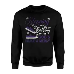 Stepping Into My Birthday With God’s Grace Christian T-Shirt 9 Stepping Into My Birthday With Gods Grace Christian T Shirt 3 1.jpg