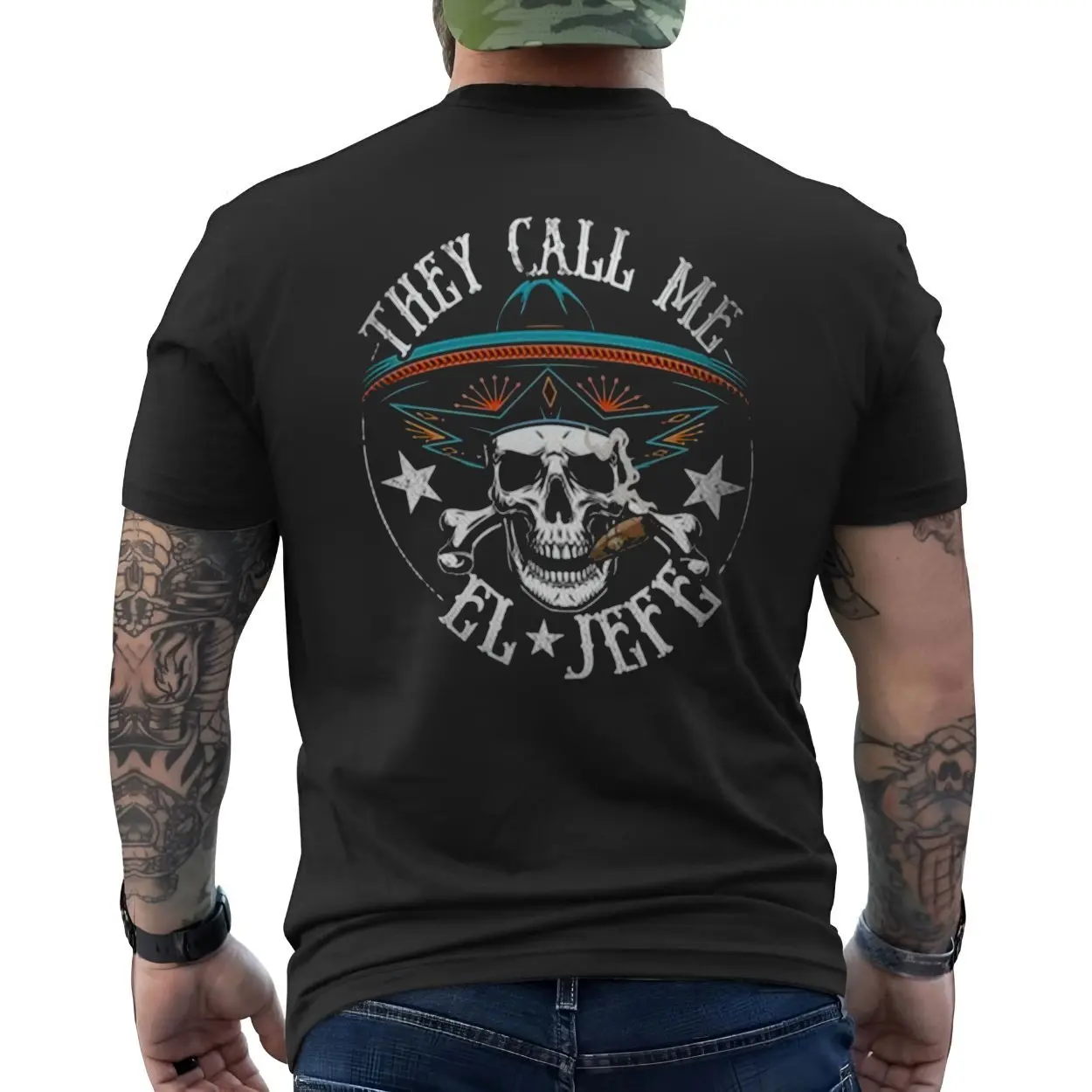 They Call Me El Jefe Skull Sombrero T-Shirt 6 They Call Me El Jefe Skull Sombrero T Shirt 6 1.jpg