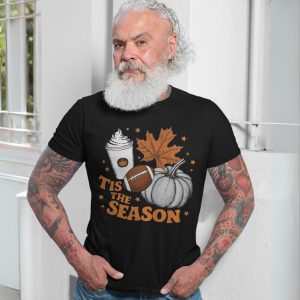 Tis The Season Fall T Shirt Pumpkin Football Latte Gift 7 1.jpg
