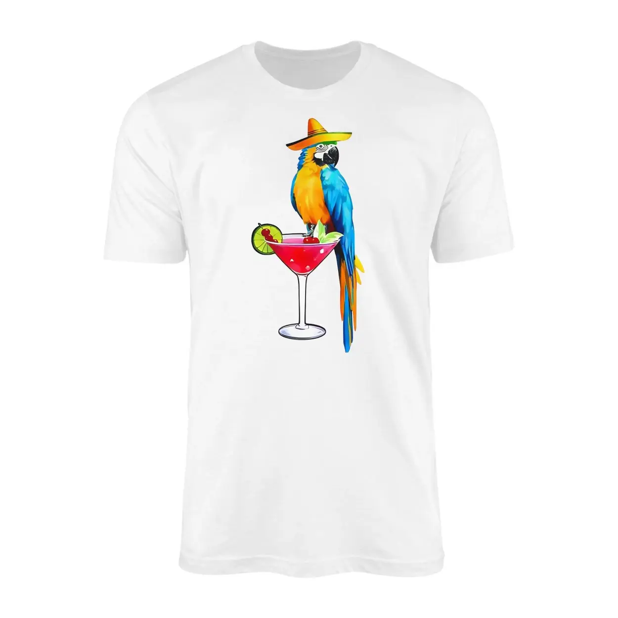 Tropical Parrot Margarita Funny Quote Graphic T Shirt 1 1.jpg