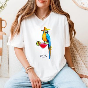 Tropical Parrot Margarita Funny Quote Graphic T Shirt 5 1.jpg