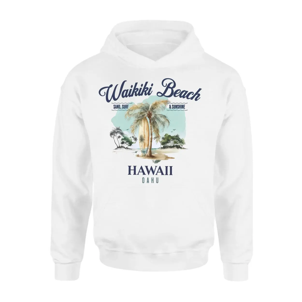 Waikiki Beach Hawaii Surf Palm Tree Vintage Travel T-Shirt 2 Waikiki Beach Hawaii Surf Palm Tree Vintage Travel T Shirt 2 1.jpg