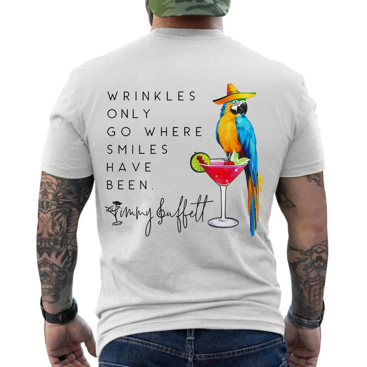 Wrinkles Only Go Where Smiles Have Been Jimmy Buffett T Shirt 6 1.jpg