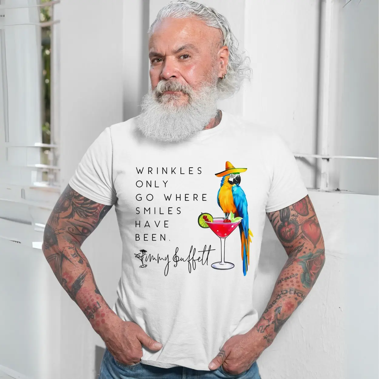Wrinkles Only Go Where Smiles Have Been Jimmy Buffett T Shirt 7 1.jpg