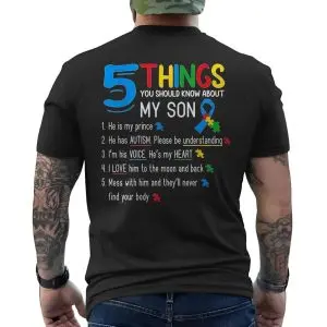 5 Things You Should Know About My Son Autism Awareness T-Shirt 12 5 Things You Should Know About My Son Autism Awareness T Shirt 6 1.jpg