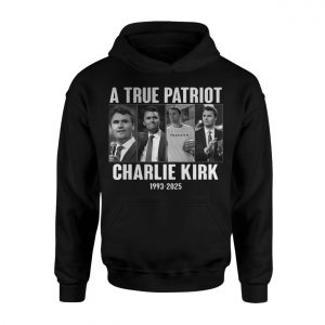 A True Patriot Charlie Kirk 1993 2025 Memorial T Shirt 2 1.jpg