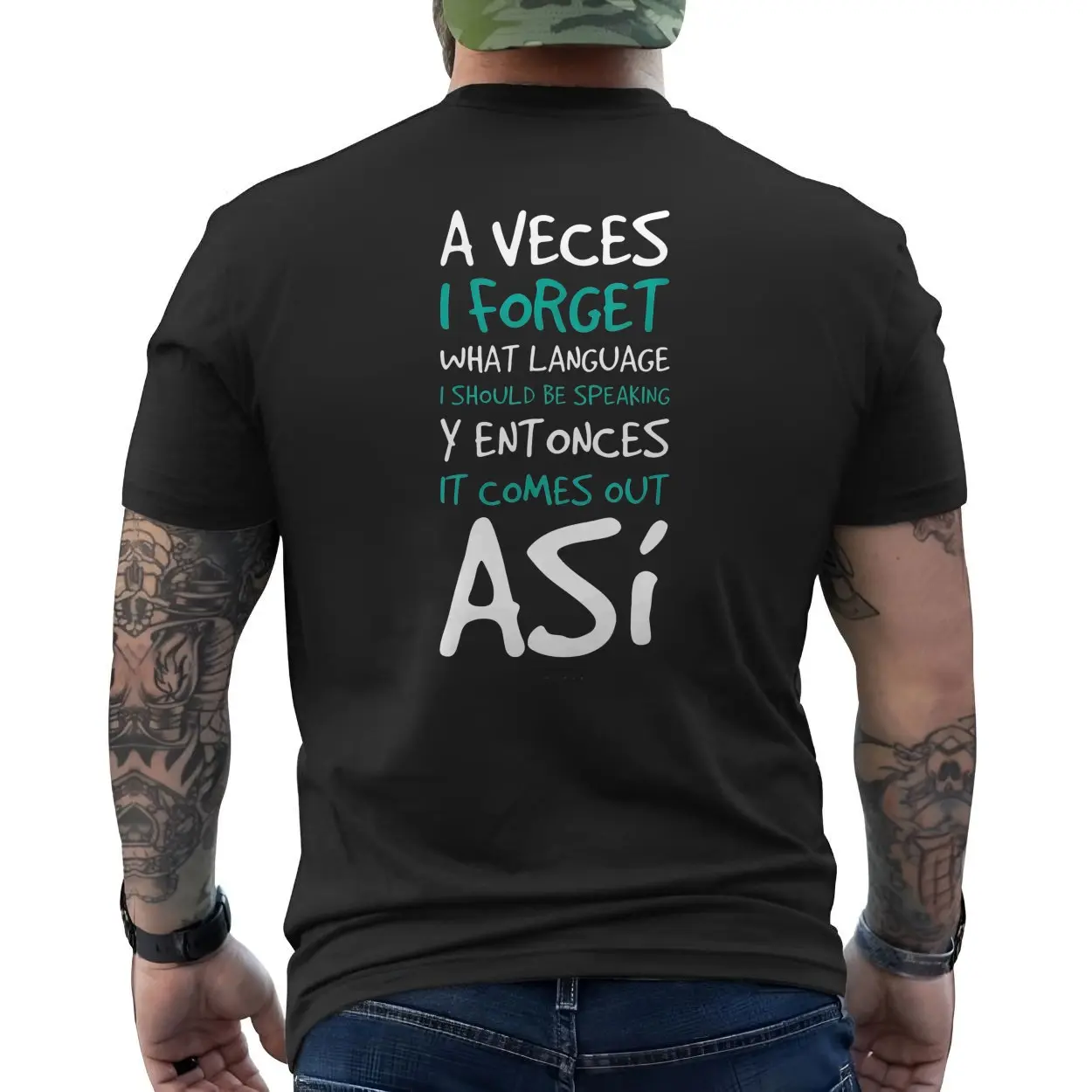 A Veces I Forget Bilingual Spanglish T Shirt 6 1.jpg
