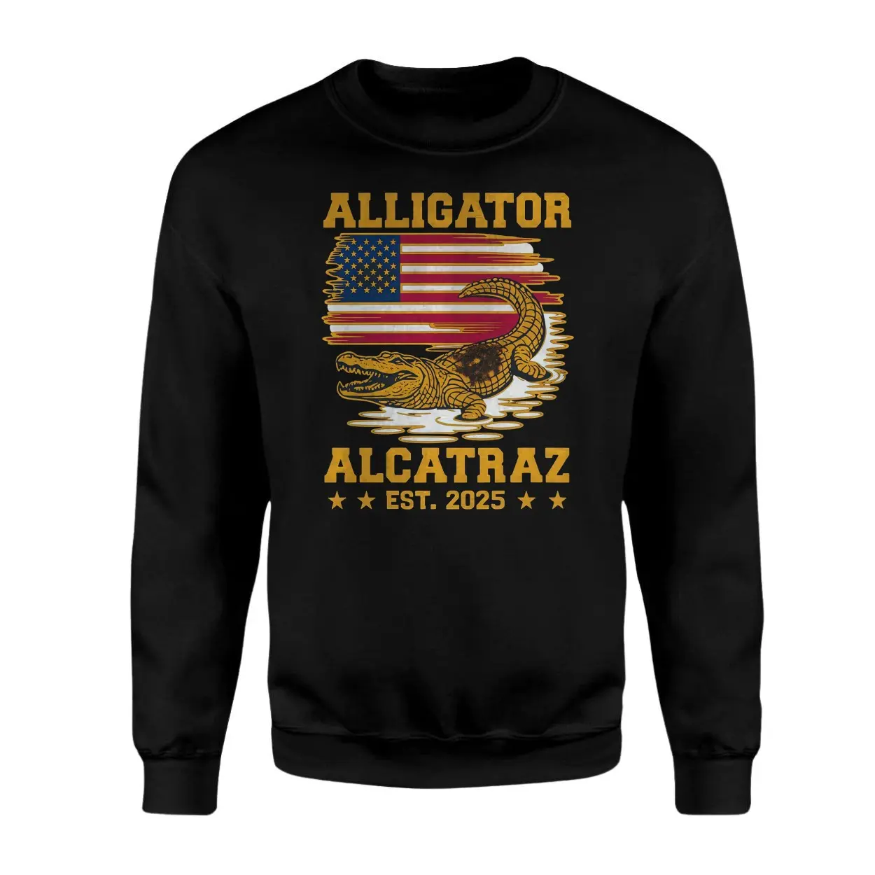 Alligator Alcatraz American Flag Graphic T Shirt 3 1.jpg