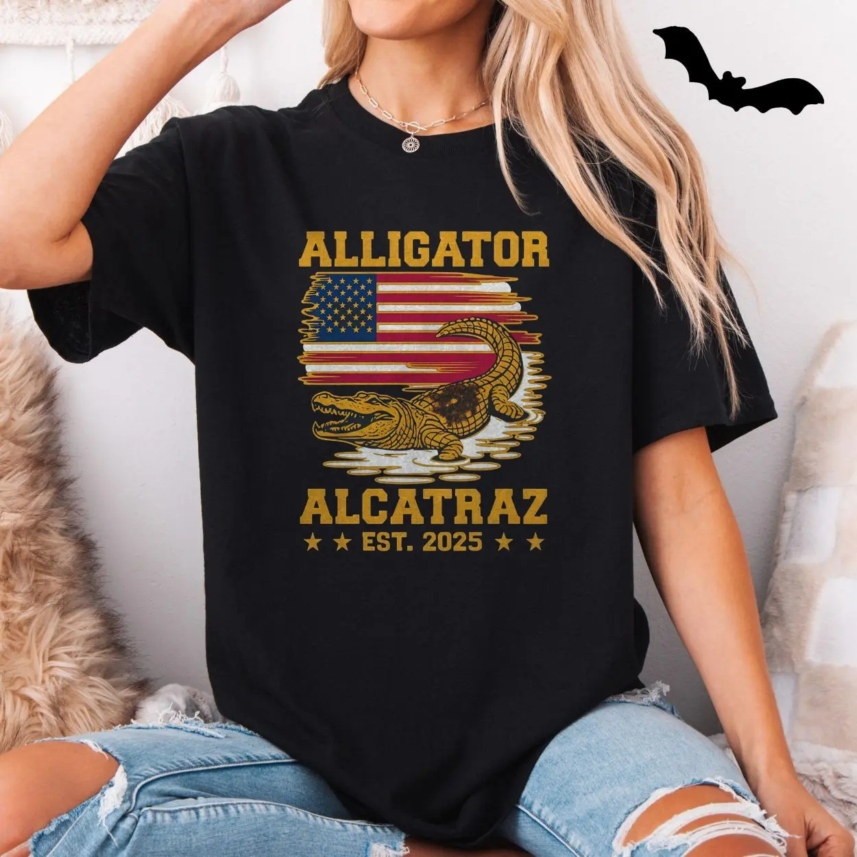 Alligator Alcatraz American Flag Graphic T Shirt 5 1.jpg