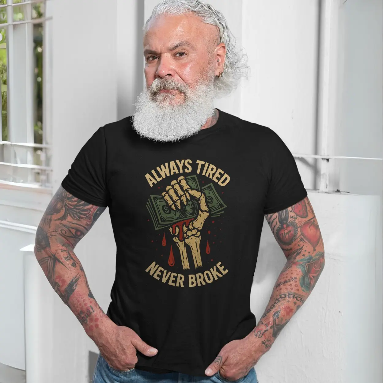 Always Tired Never Broke Skeleton Money T Shirt 7 1.jpg