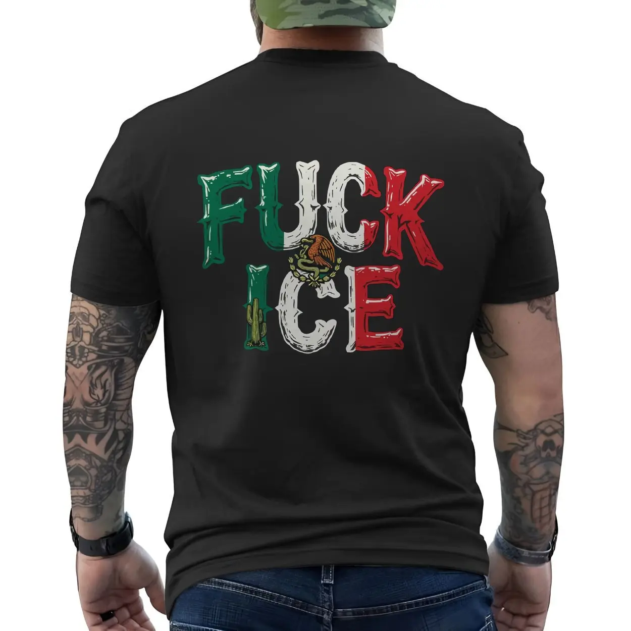 Anti ICE Political Protest Mexican Flag Statement T Shirt 6 1.jpg