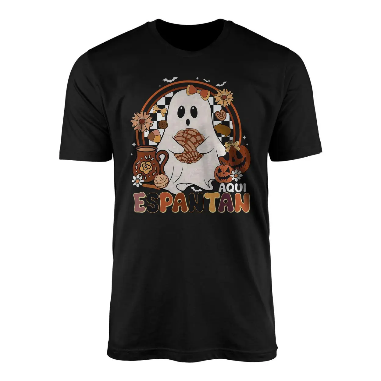 Aqui Espantan Cute Ghost Pan Dulce Halloween T Shirt 1 1.jpg