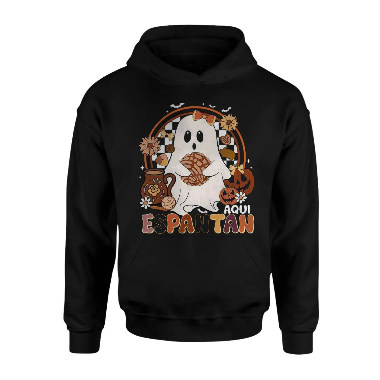 Aqui Espantan Cute Ghost Pan Dulce Halloween T Shirt 2 1.jpg