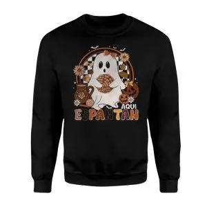 Aqui Espantan Cute Ghost Pan Dulce Halloween T-Shirt 9 Aqui Espantan Cute Ghost Pan Dulce Halloween T Shirt 3 1.jpg