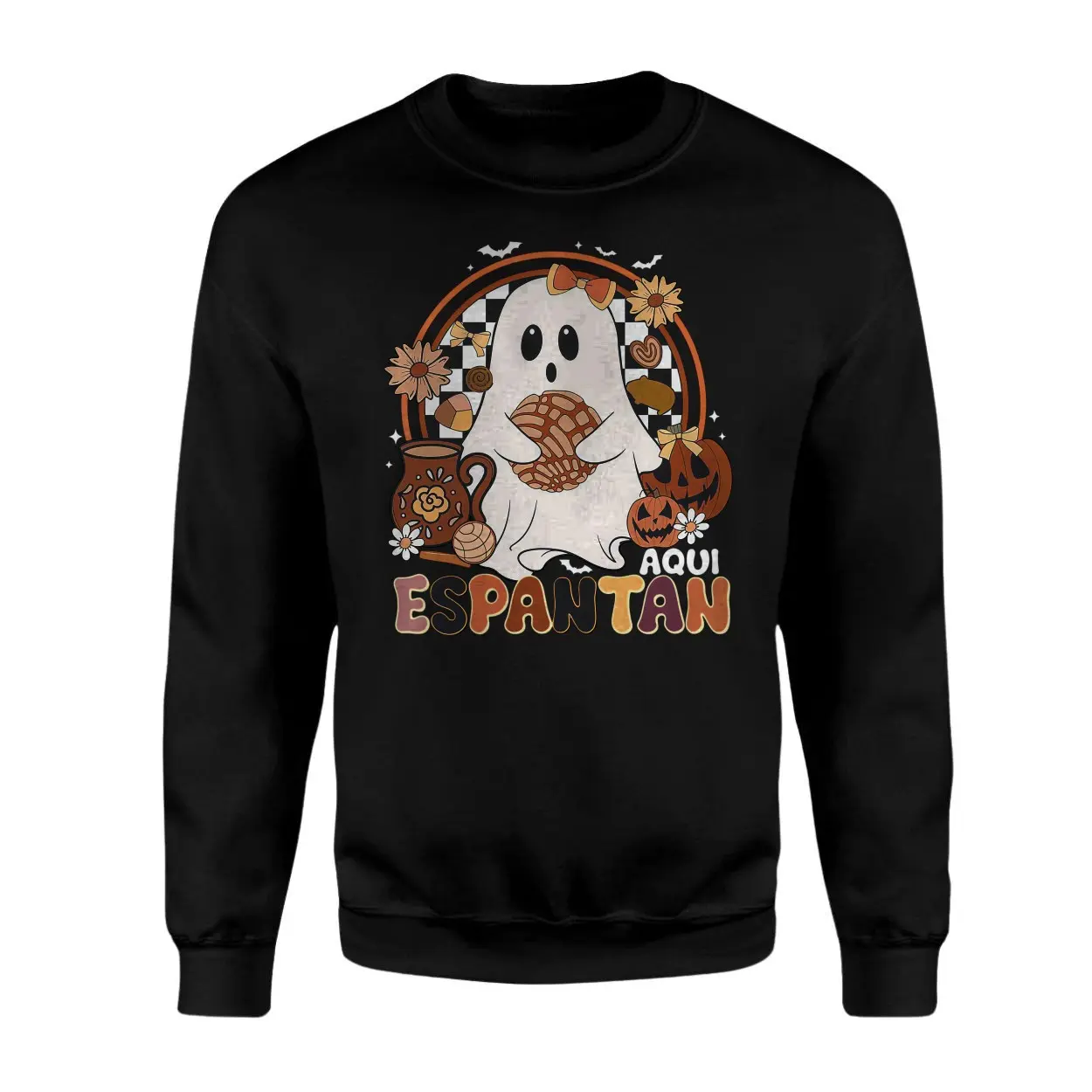 Aqui Espantan Cute Ghost Pan Dulce Halloween T Shirt 3 1.jpg