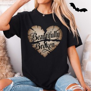 Beautifully Broken Heart Graphic T Shirt E28093 Inspirational Script Design 5.jpg