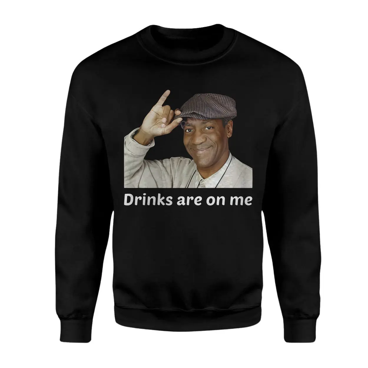 Bill Cosby Drinks Are on Me Funny Mens T Shirt 3 1.jpg