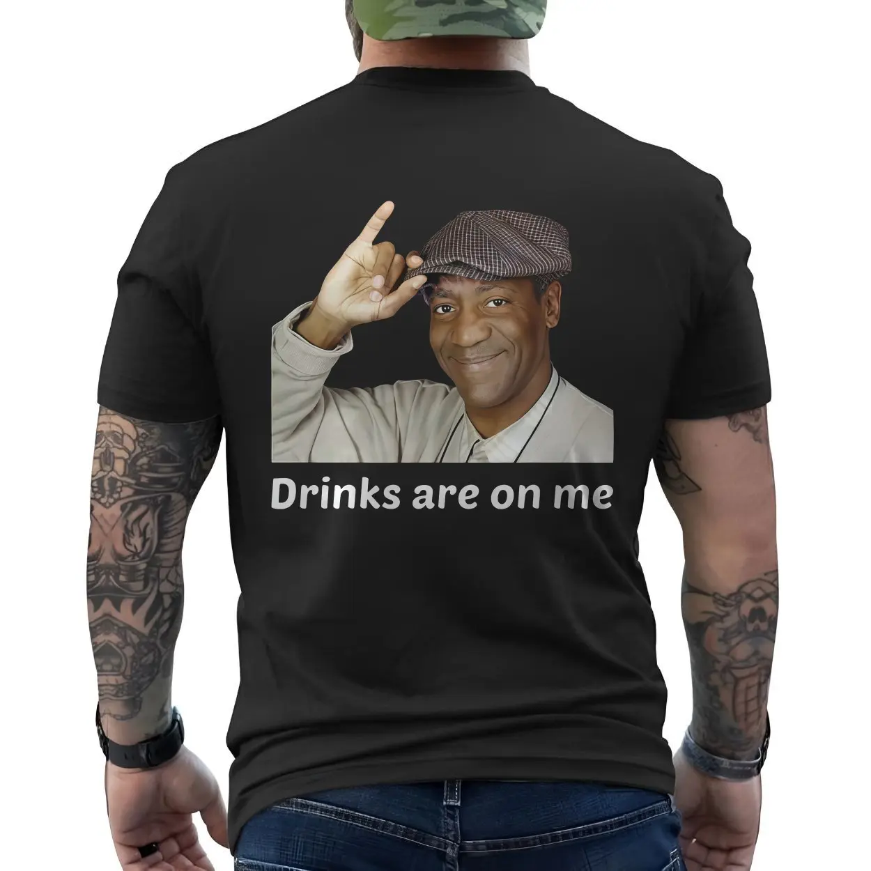 Bill Cosby Drinks Are on Me Funny Mens T Shirt 6 1.jpg