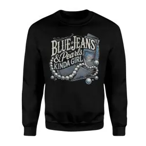 Blue Jeans and Pearls Kinda Girl Graphic T-Shirt 9 Blue Jeans and Pearls Kinda Girl Graphic T Shirt 3 1.jpg