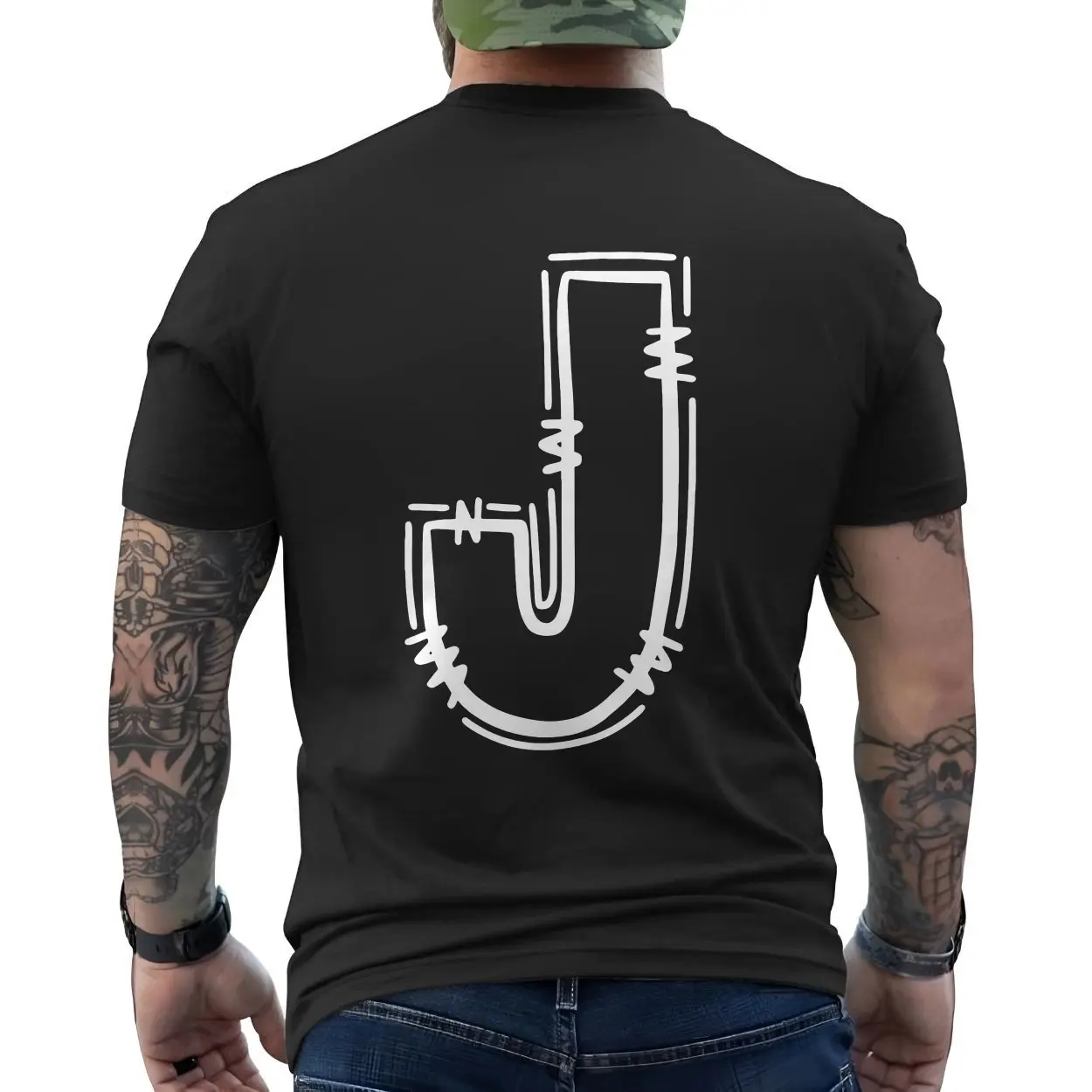 Bold Graffiti Style Letter J Initial T Shirt 6 1.jpg