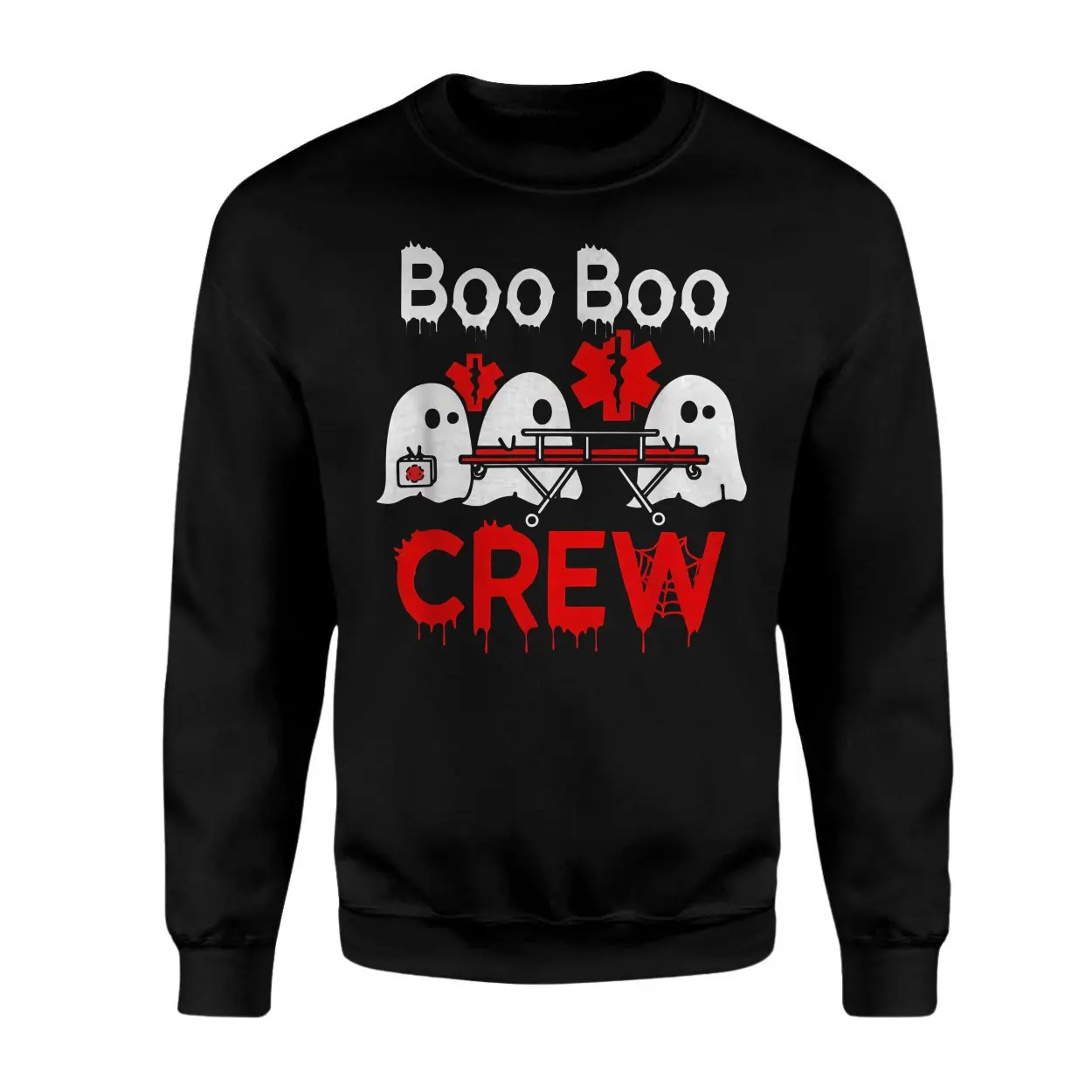 Boo Boo Crew Funny Ghost EMT Nurse Halloween T Shirt 3 1.jpg