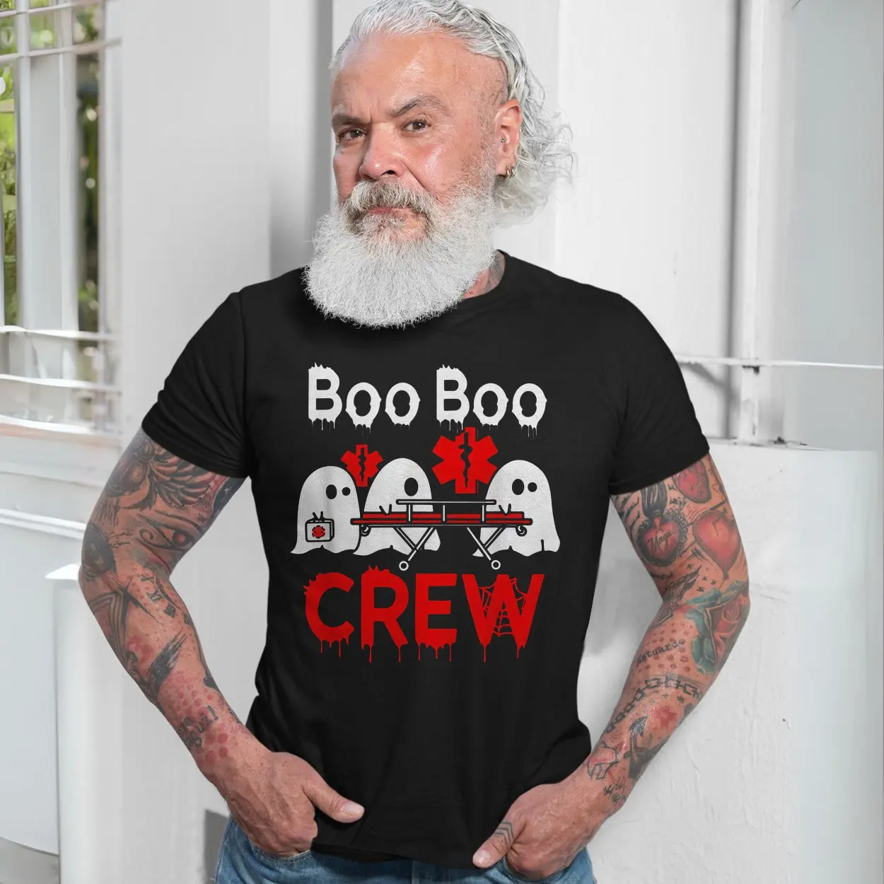 Boo Boo Crew Funny Ghost EMT Nurse Halloween T Shirt 7 1.jpg