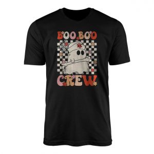 Boo Boo Crew Retro Nurse Ghost Halloween T Shirt 1 1.jpg