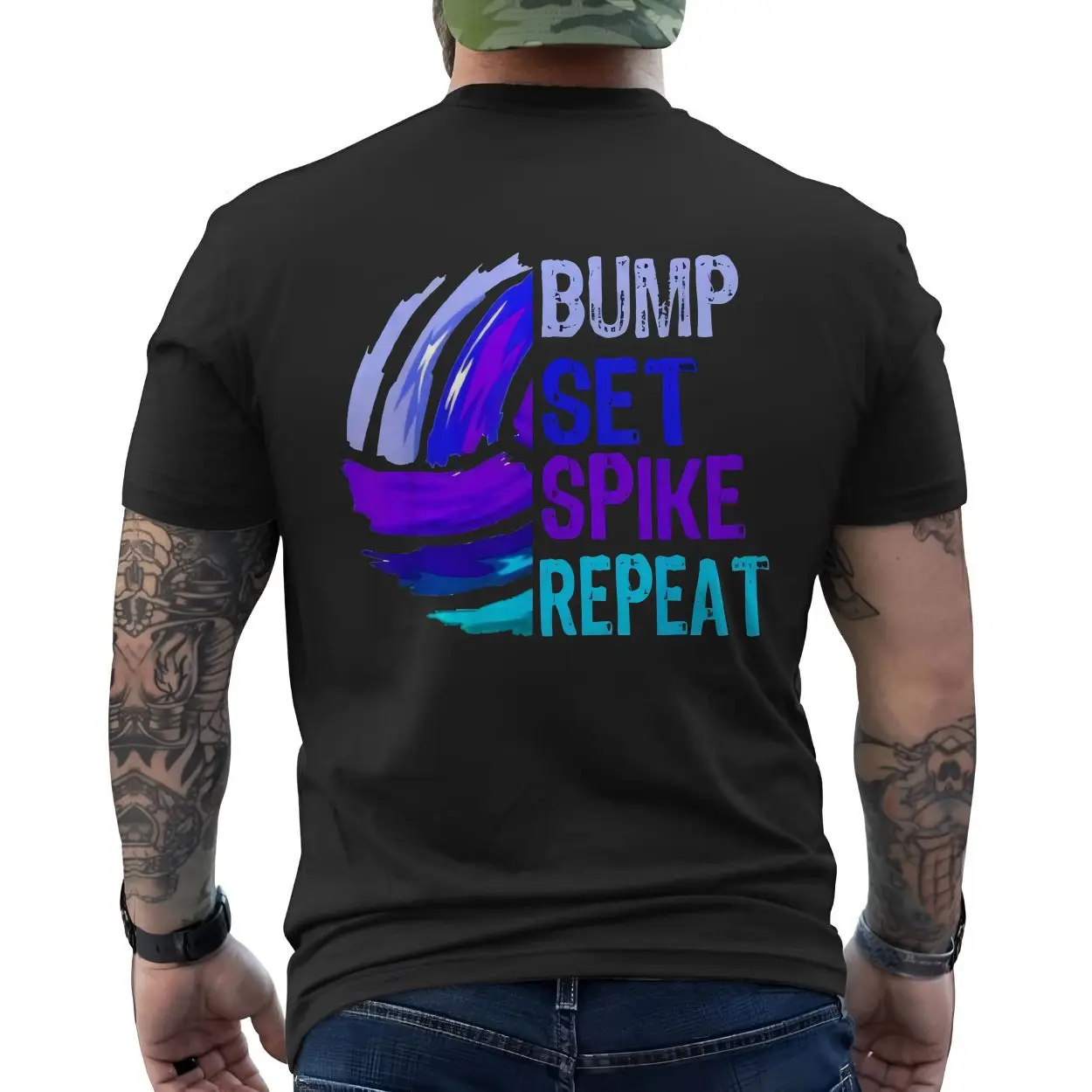 Bump Set Spike Repeat Volleyball T Shirt 6 1.jpg