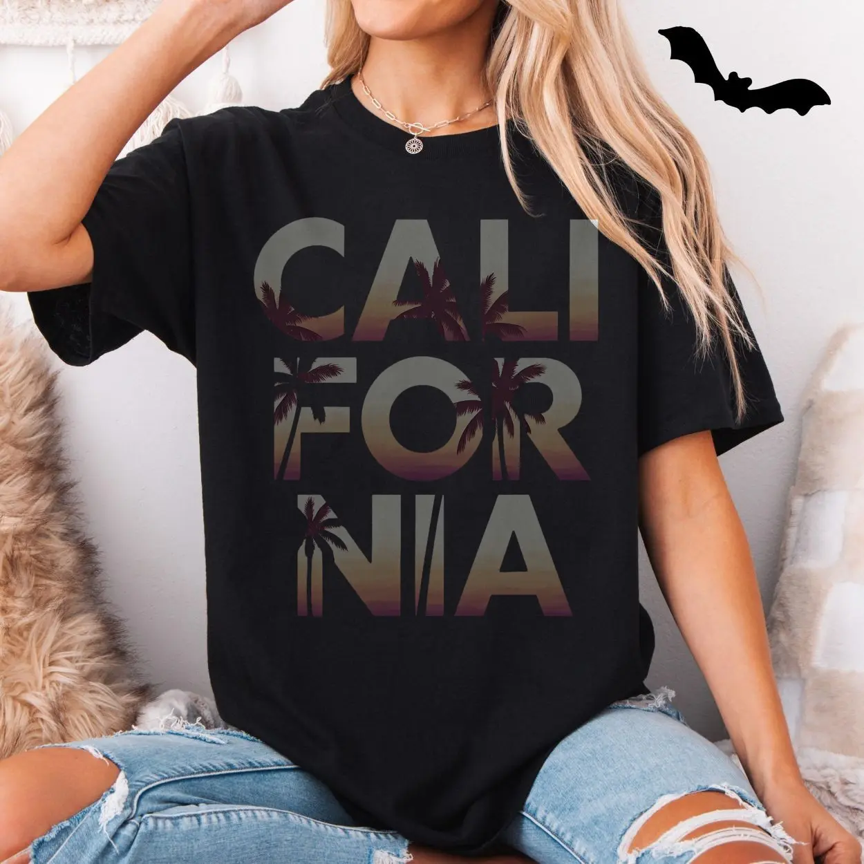 California Sunset Palm Trees T Shirt 5 1.jpg
