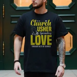 Church Usher Spreading Love Service T-Shirt 10 Church Usher Spreading Love Service T Shirt 4 1.jpg