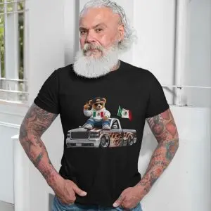 Cool Bear with Mexico Flag Lowrider Truck T-Shirt 13 Cool Bear with Mexico Flag Lowrider Truck T Shirt 7 1.jpg