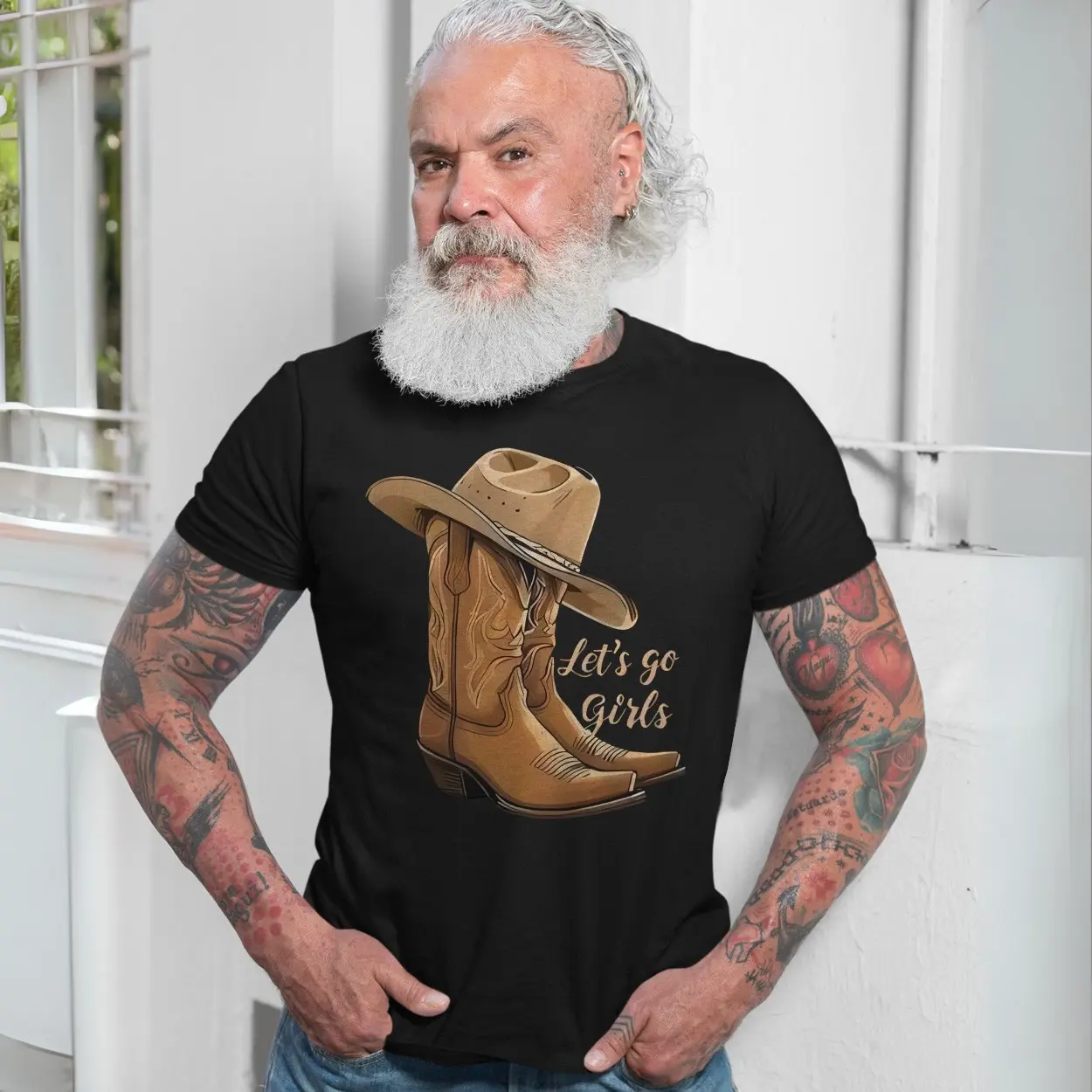 Cowgirl Boots and Hat Lets Go Girls T Shirt 7 1.jpg